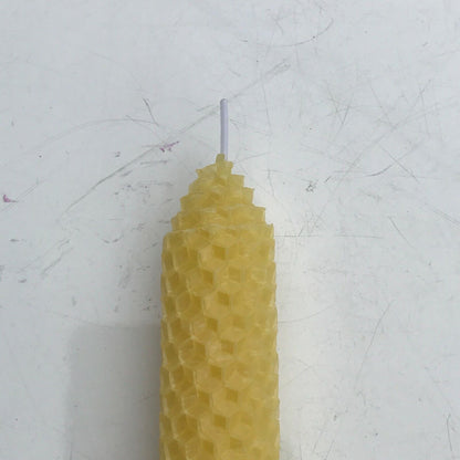 100% Pure Natural Handmade Beeswax Honeycomb Hand Rolled Taper Candles 8 inch