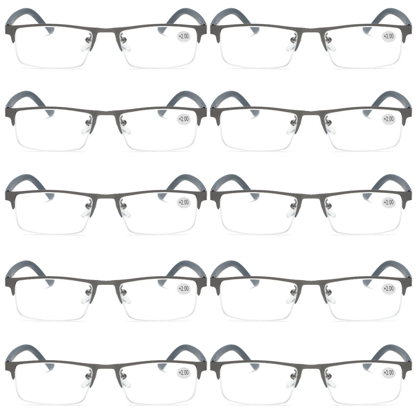 10PK Men Blue Light Blocker Reading Glasses Anti Blue Light Spring Hinge Readers