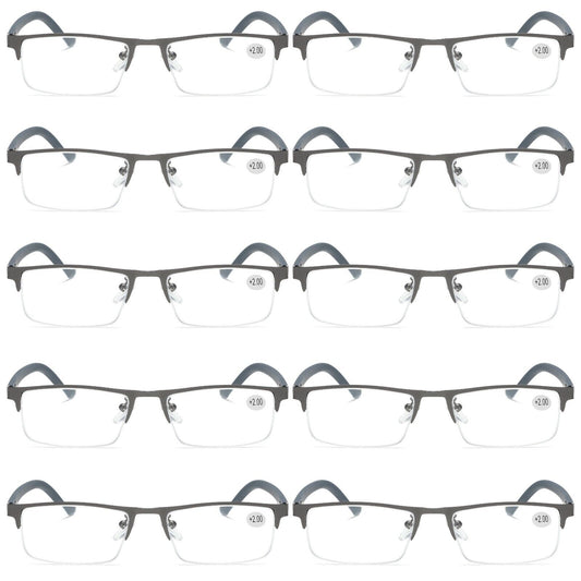 10PK Men Blue Light Blocker Reading Glasses Anti Blue Light Spring Hinge Readers