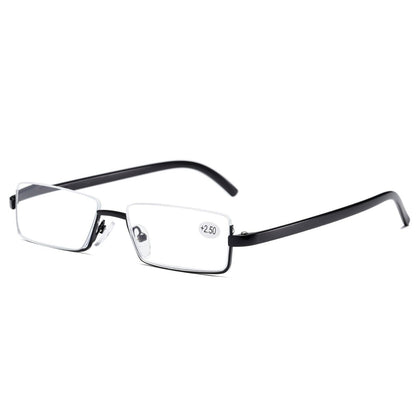 3PK Men Half Metal Frame Reading Glasses Blue Light Readers for Small Head Face