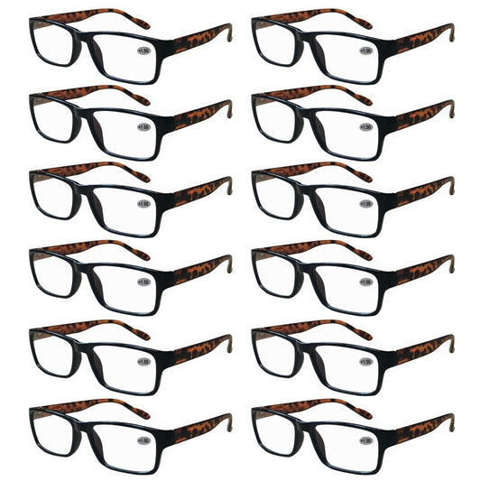 12 Pairs Womens Blue Light Blocking Ladies Reading Glasses Spring Hinge Readers