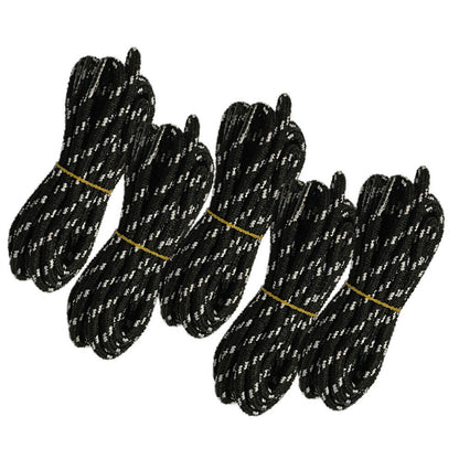 5pair 5mm Thick Heavy duty Round Hiking Work Boot Shoe laces Strings Replacement