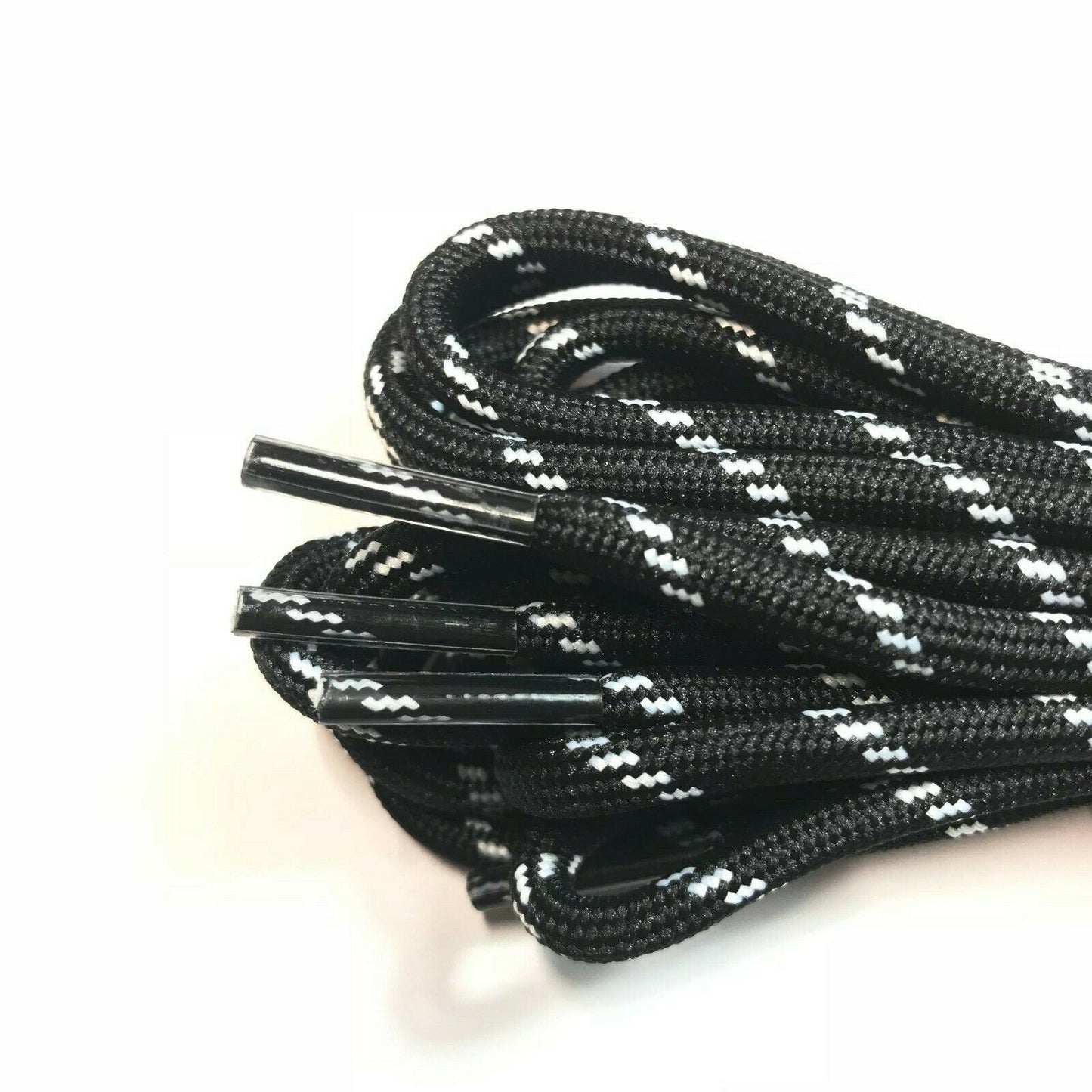 Black heavy duty long military hiking work boot shoe laces strings for men women