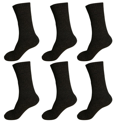 6pair Mens Heavy Duty Thick Winter Thermal Warm Hiking Knit Crew Wool Boot Socks