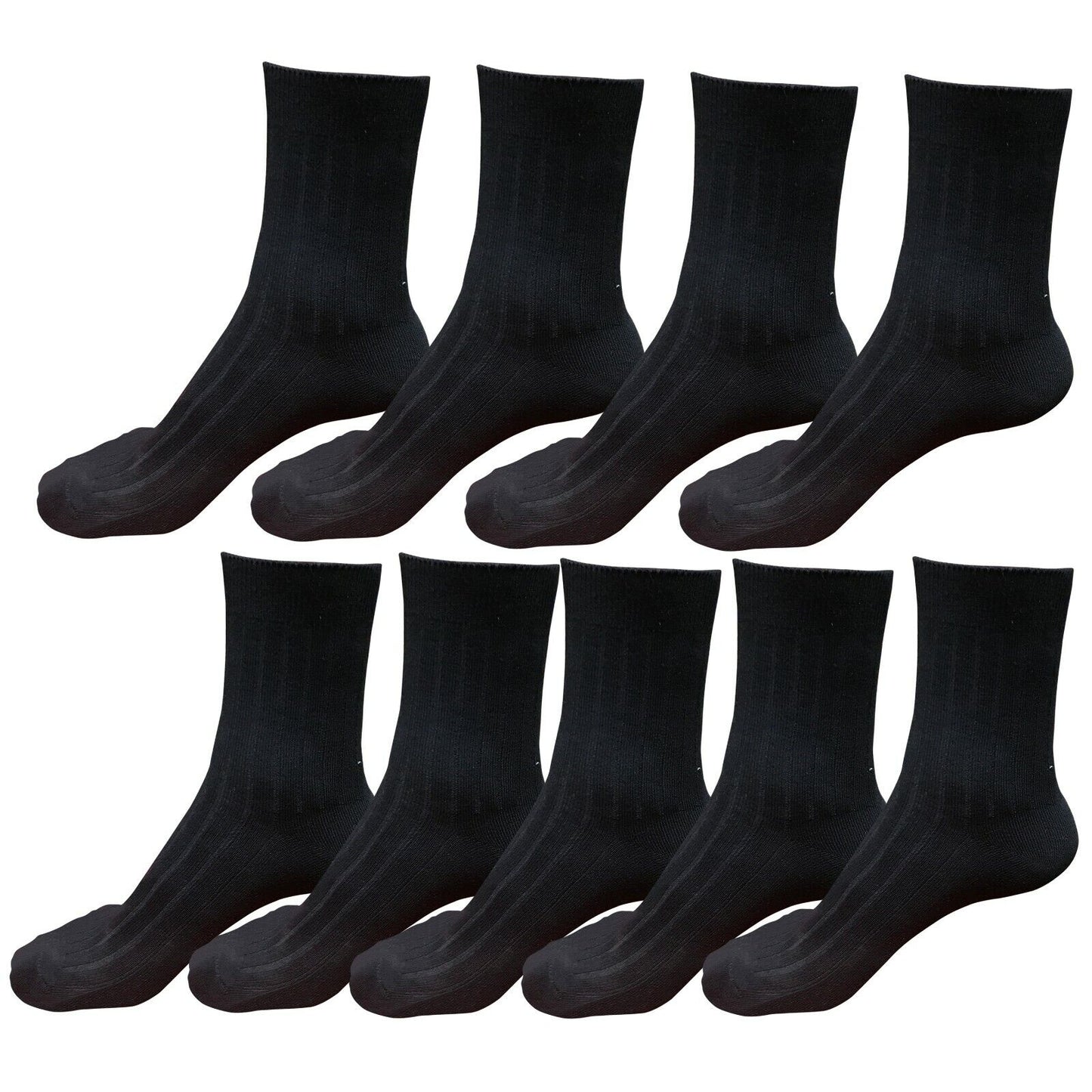 Lot 9 pairs Mens Classic Fashion Cotton Casual Solid Crew Dress Socks Size 6-10