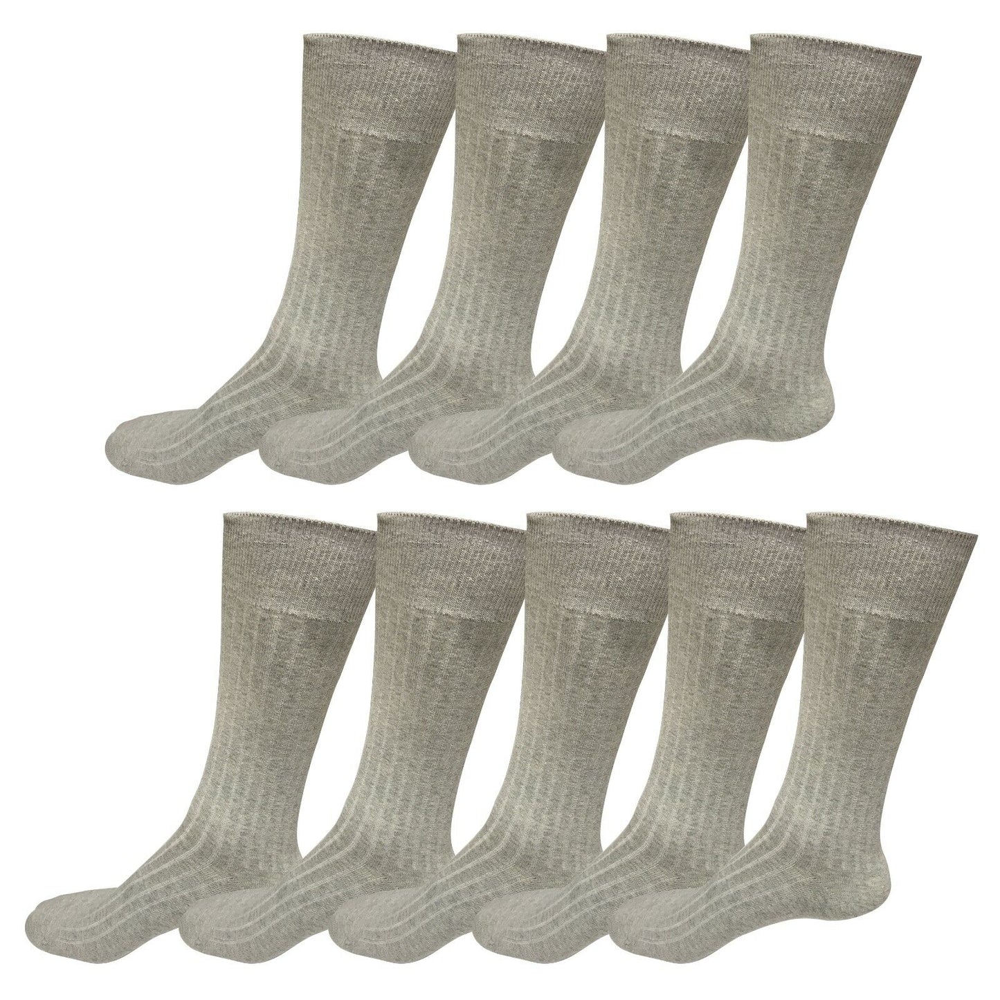 9pair Mens Comfortable Cotton Casual Classic Crew Dress Socks Over the Calf 9-13