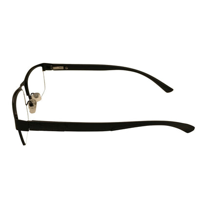 5 Packs Mens Rectangle Metal Frame Reading Glasses Black Spring Hinge Readers