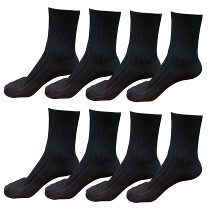 Lot 8 pairs Mens Classic Fashion Cotton Casual Solid Crew Dress Socks Size 6-10