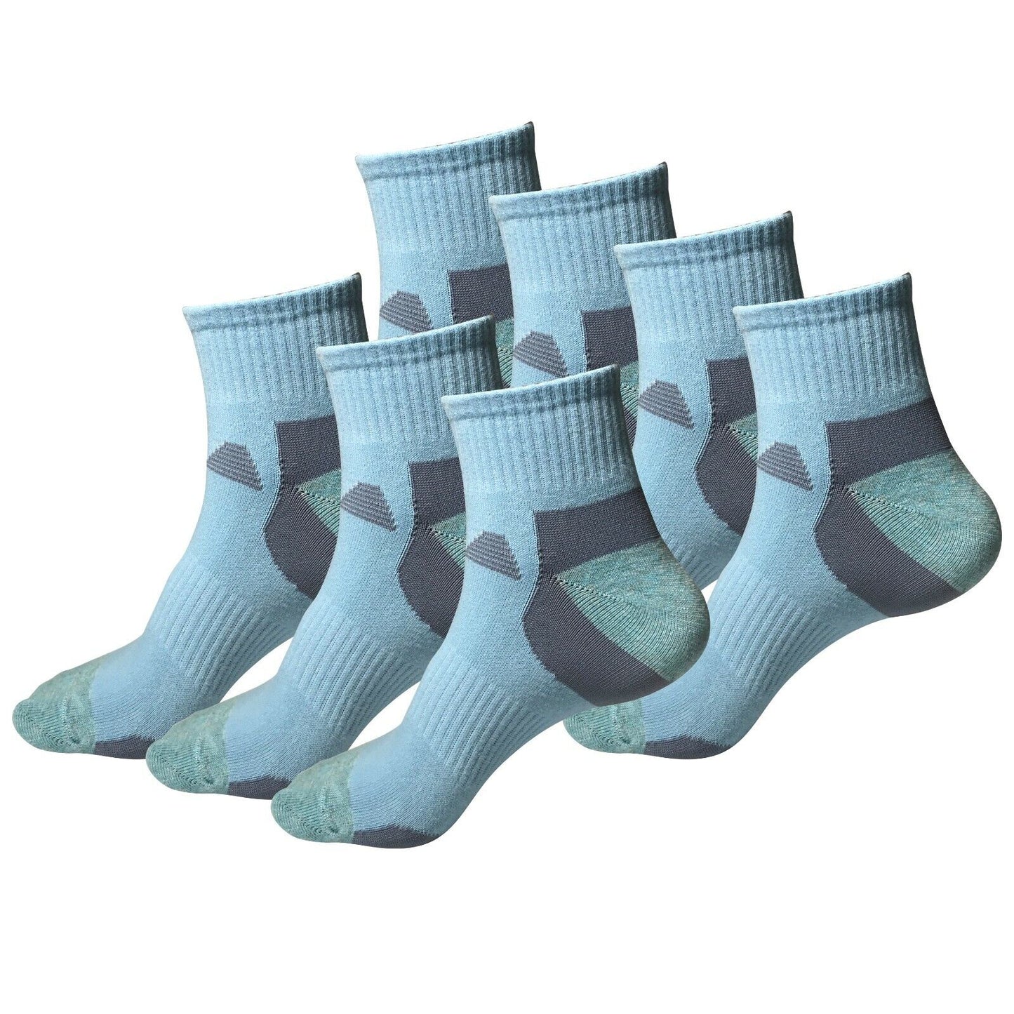 7 Pair Womens Mid Cut Ankle Quarter Athletic Casual Sport Cotton Socks Size 5-10