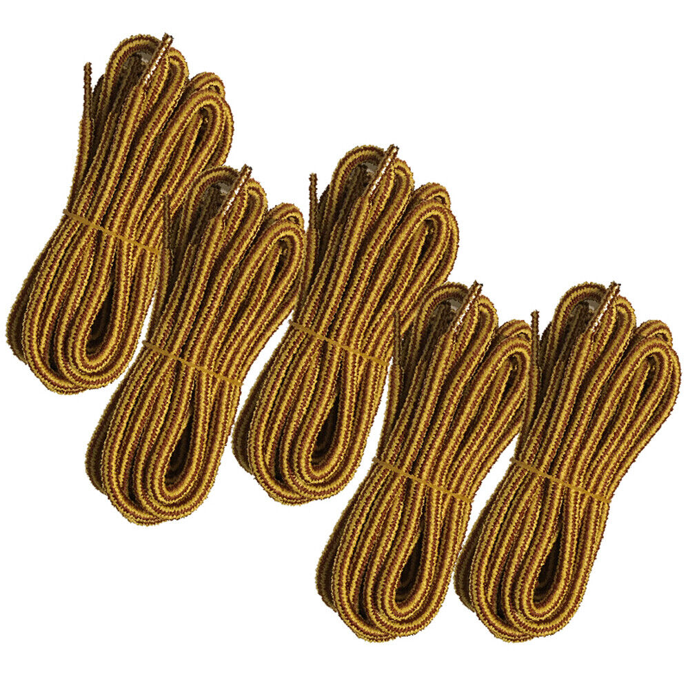 5pair 5mm Thick Heavy duty Round Hiking Work Boot Shoe laces Strings Replacement