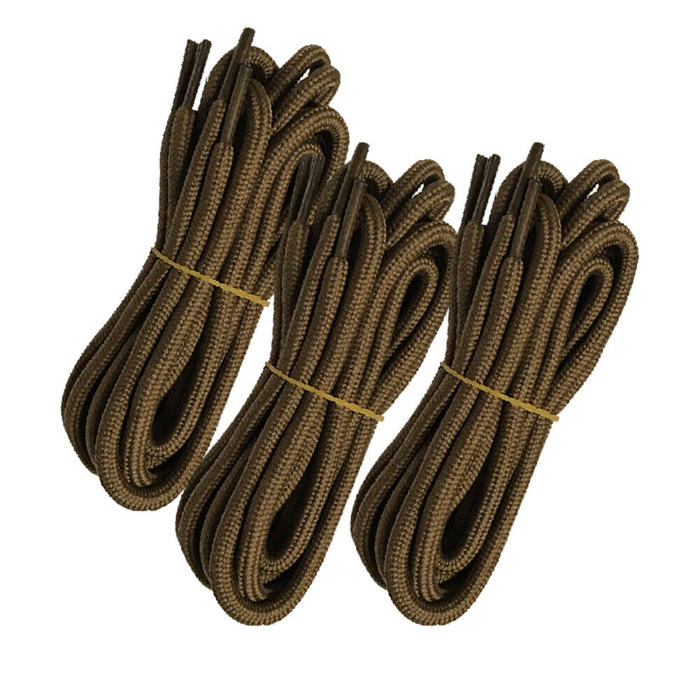 3pair 5mm Thick Heavy duty Round Hiking Work Military Boot Shoe laces Strings