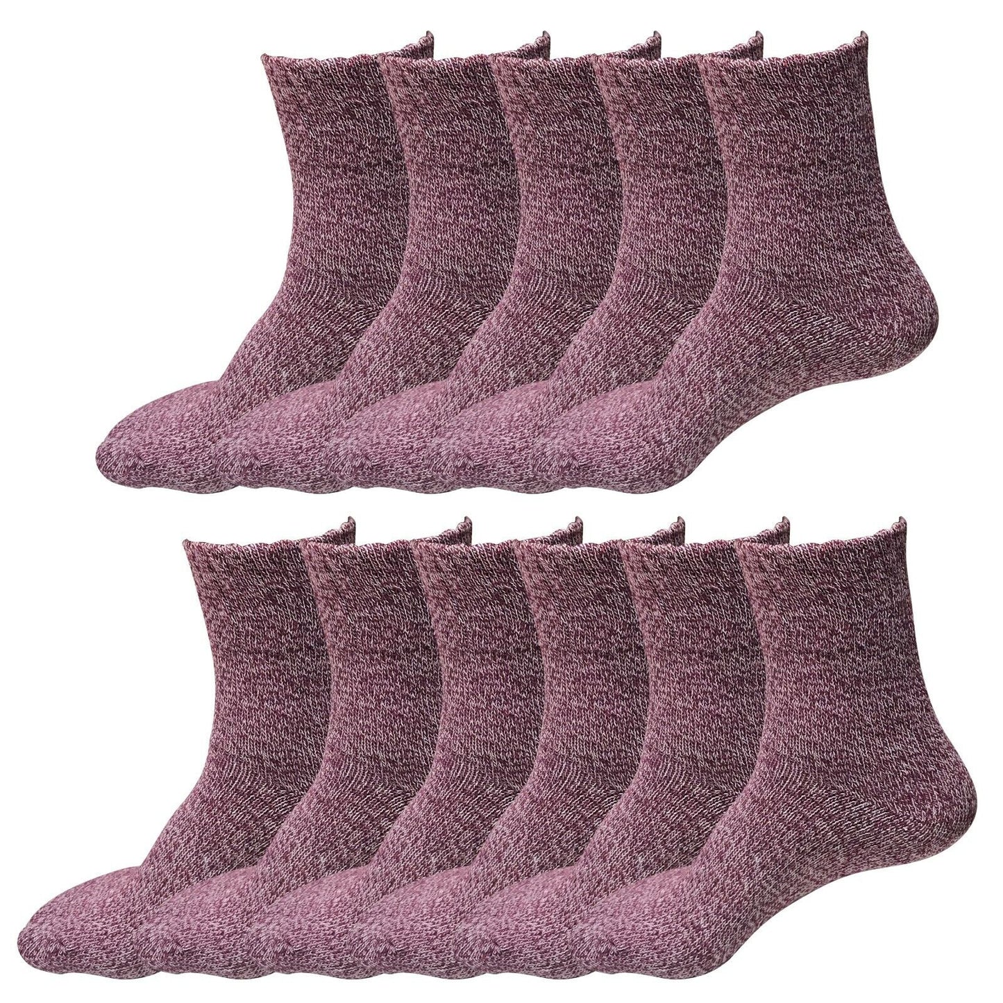 11 Pairs Womens Soft Winter Wool Thick Knit Thermal Warm Crew Cozy Boot Socks