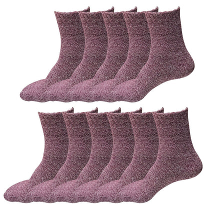 11 Pairs Womens Soft Winter Wool Thick Knit Thermal Warm Crew Cozy Boot Socks