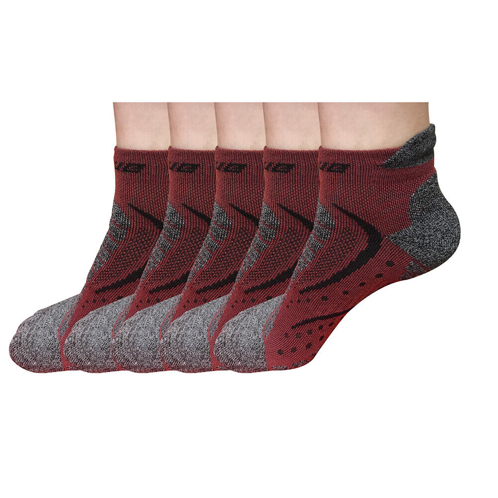 5 pairs Mens Low Cut Ankle Cotton Athletic Cushion Sport Running Socks Size 6-12