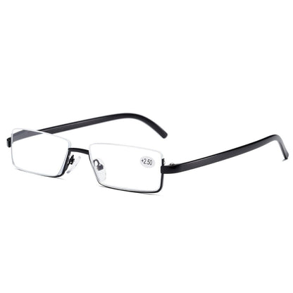 6PK Men Half Metal Frame Reading Glasses Blue Light Readers for Small Head Face