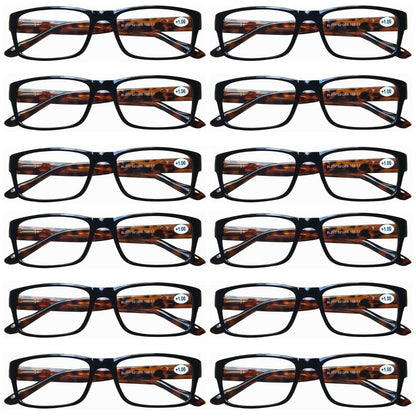 12PK Womens Mens Unisex Blue Light Blocking Reading Glasses Spring Hinge Readers