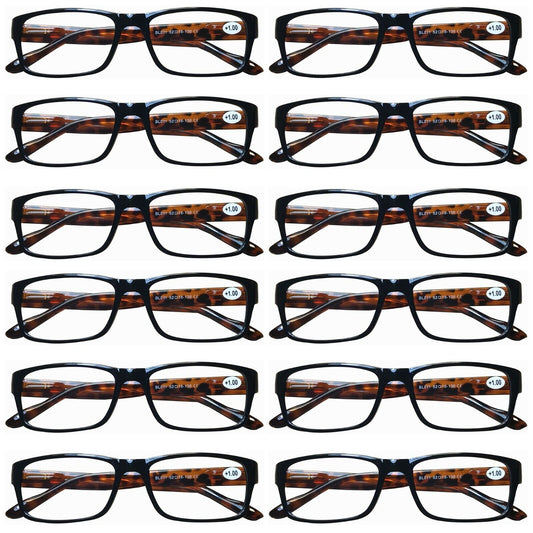 12PK Womens Mens Unisex Blue Light Blocking Reading Glasses Spring Hinge Readers