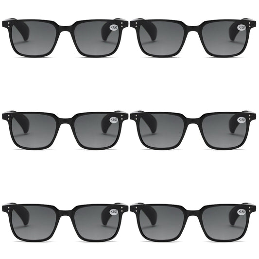 6 PK Mens Womens Magnified Full Tinted Lens Sun Readers Reading Sunglasses UV400