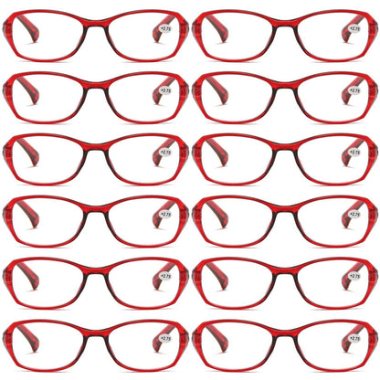 12Pair Womens Ladies Blue Light Blocking Reading Glasses Computer Gaming Readers