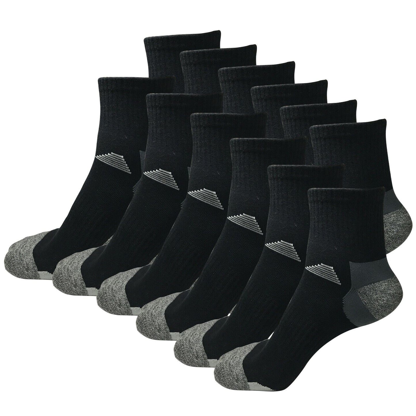 Lot 3-12 Mens Mid Cut Ankle Quarter Athletic Breathable Sport Cotton Socks 6-12