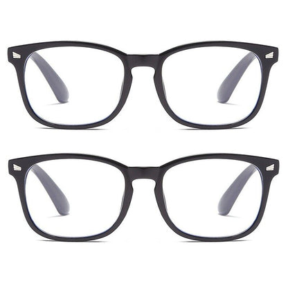 2 Pair Women Ladies Mens Unisex Round Frame Reading Glasses Blue Light Blocking