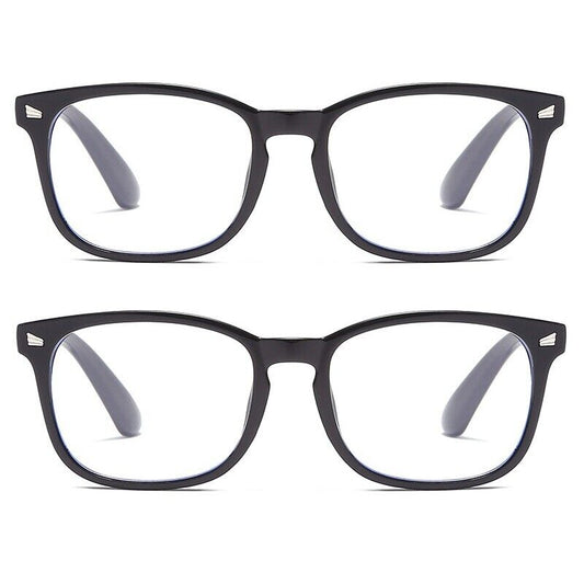 2 Pair Women Ladies Mens Unisex Round Frame Reading Glasses Blue Light Blocking