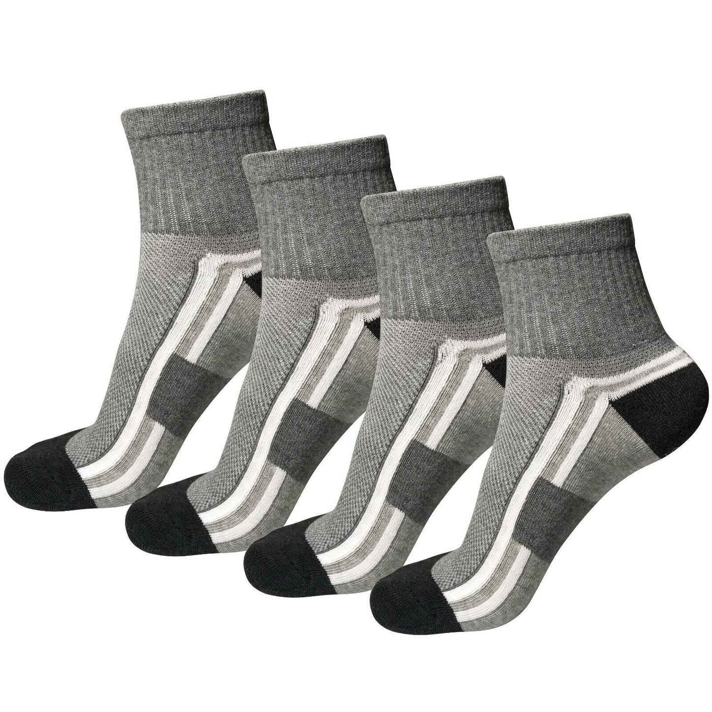 4Pair Mens Breathable Ankle Quarter Athletic Casual Sport Cotton Socks Size 6-12