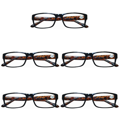 5PK Womens Mens Unisex Blue Light Blocking Reading Glasses Spring Hinge Readers