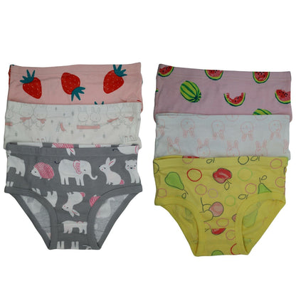 6 Packs Toddler Little Girls Cotton Underwear Briefs Kids Panties 2T 3T 4T 5T 6T