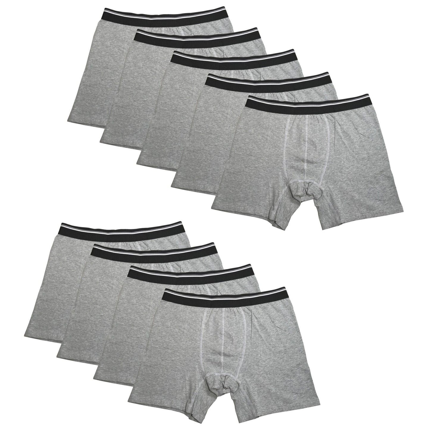 9PK Mens Performance Boxer Briefs Breathable Comfort Waistband Underwear Shorts