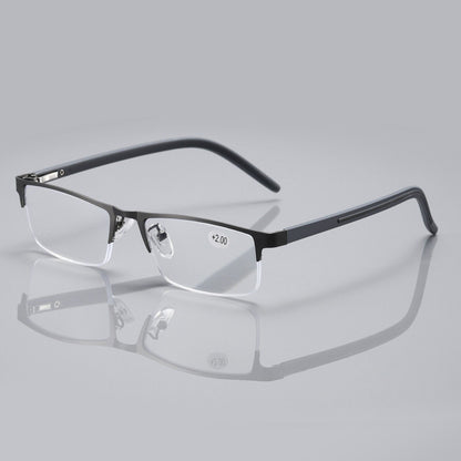 2 PK Mens Half Frame Rectangular Blue Light Blocking Reading Glasses Readers