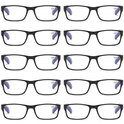 10 PK Unisex Anti Blue Light Reading Glasses Spring Hinge Readers for Men Women