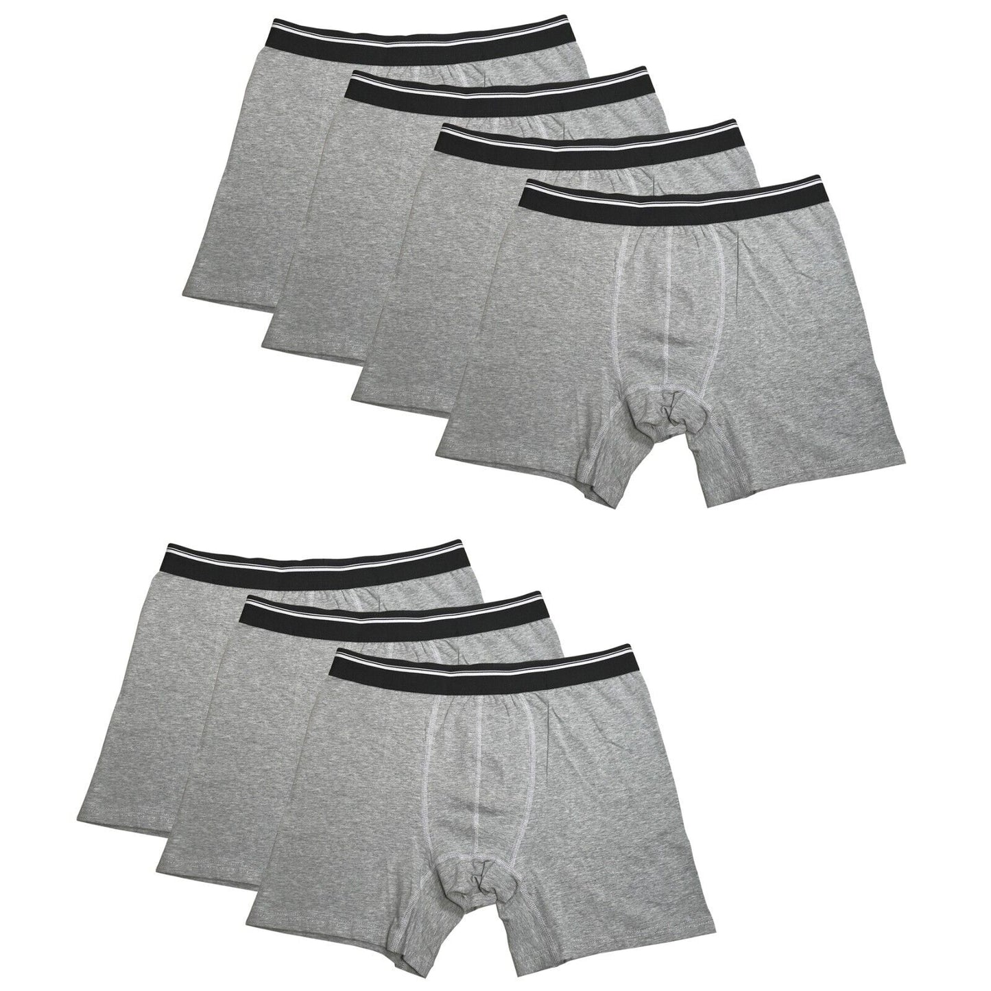 7PK Mens Performance Boxer Briefs Breathable Comfort Waistband Underwear Shorts