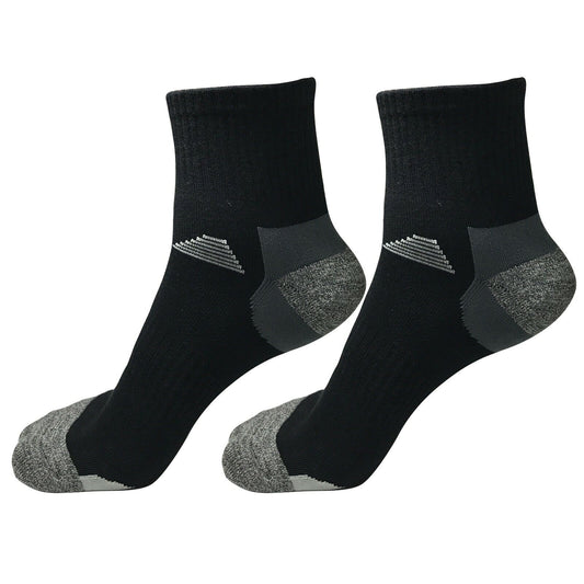 2 Pairs Mens Mid Cut Ankle Quarter Athletic Casual Sport Cotton Socks Size 6-12