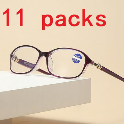 11 Women Ladies Oval Frame Reading Glasses Classic Readers 1.50 2.50 3.50 4.00