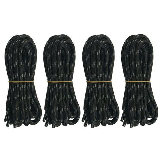 4 pairs 5mm Thick Heavy duty Round Hiking Work Boot Shoe laces Military Strings