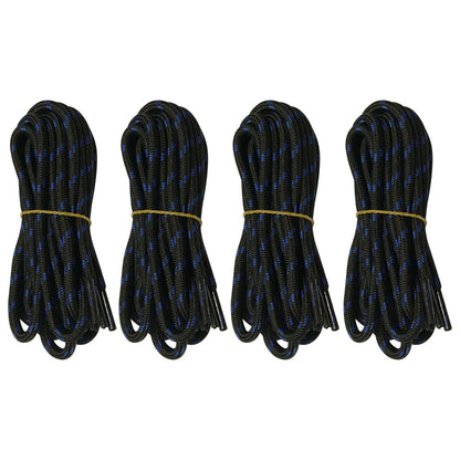 4 pairs 5mm Thick Heavy duty Round Hiking Work Boot Shoe laces Military Strings