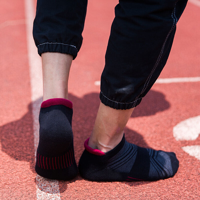 Lot 1-12 Mens Low Cut Ankle Cotton Athletic Cushion Sport Running Socks Black