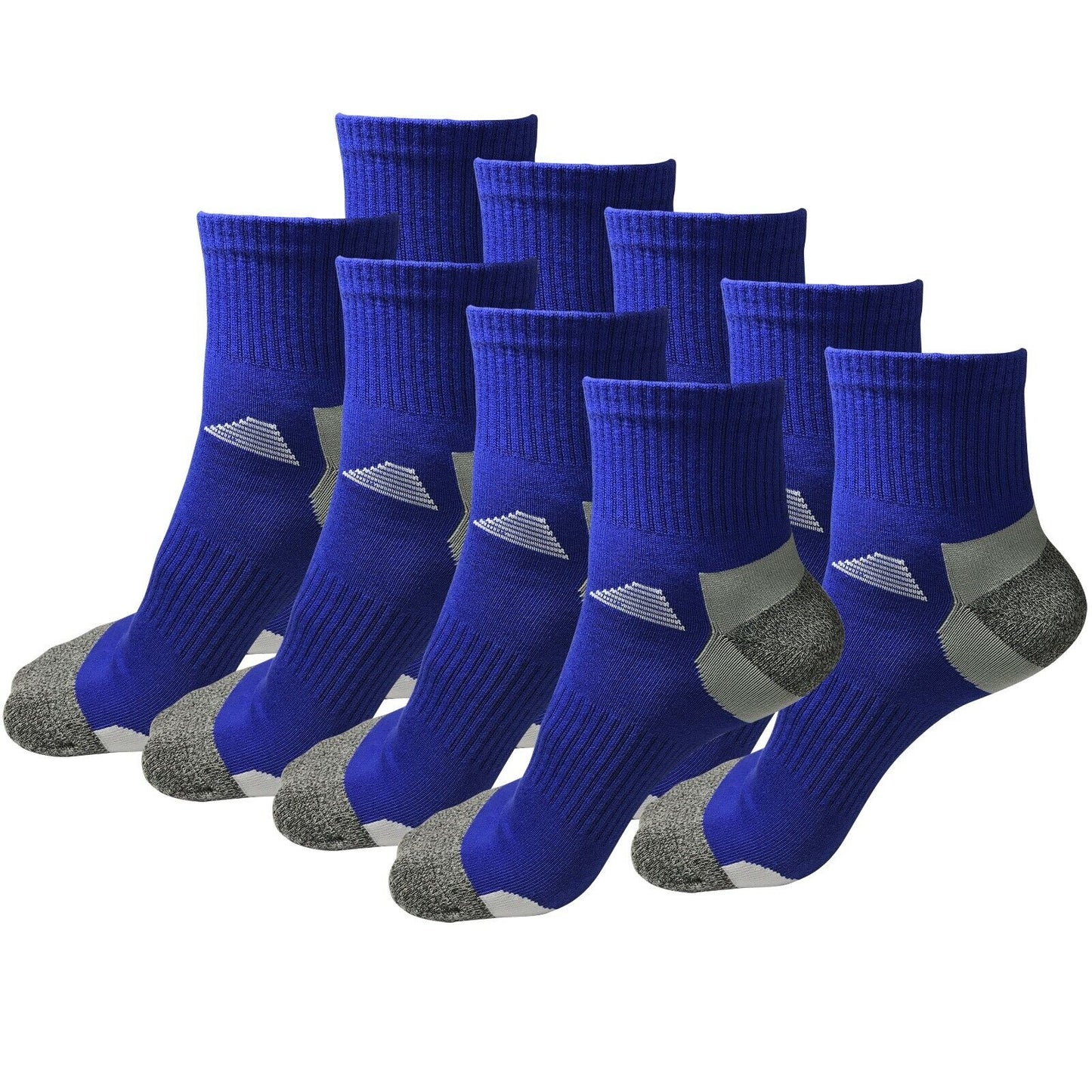 9 Pairs Mens Mid Cut Ankle Quarter Athletic Casual Sport Cotton Socks Size 6-12