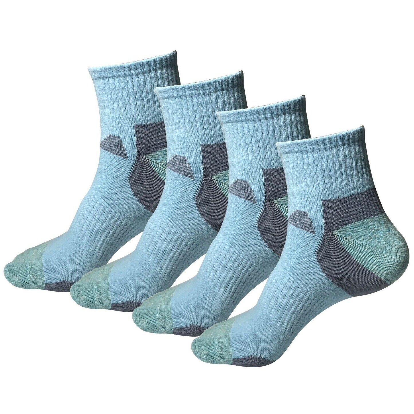 4 Pair Womens Mid Cut Ankle Quarter Athletic Casual Sport Cotton Socks Size 5-10