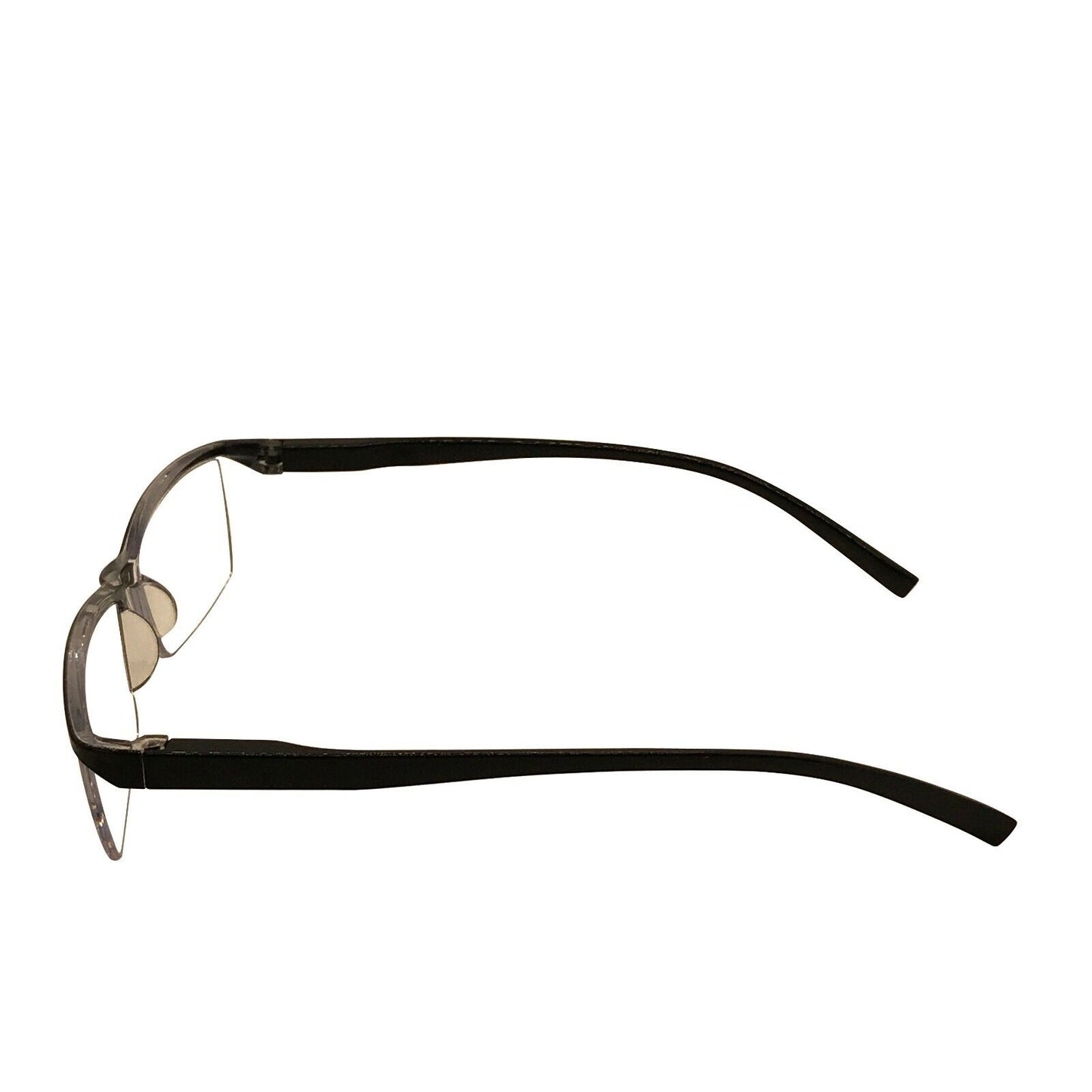 2 Packs Mens Rectangle Half Frame Reading Glasses Black Spring Hinge Readers