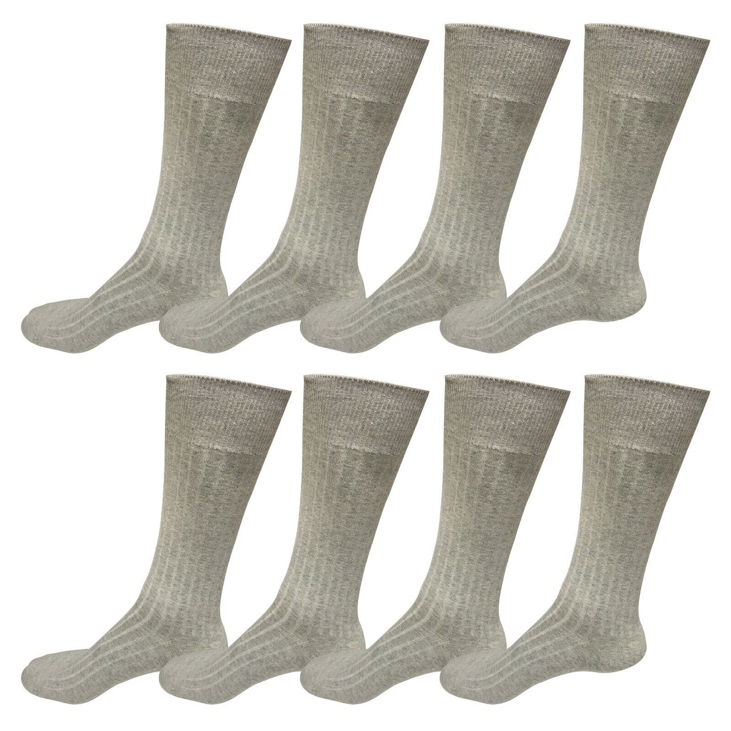 8pair Mens Comfortable Cotton Casual Classic Crew Dress Socks Over the Calf 9-13