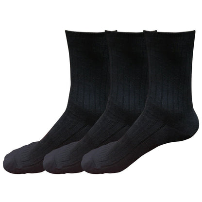 3 pairs 98% Cotton Mens Comfortable Casual Crew Dress Socks Mid Calf Size 9-11