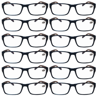 12 PK Unisex Anti Blue Light Reading Glasses Spring Hinge Readers for Men Women