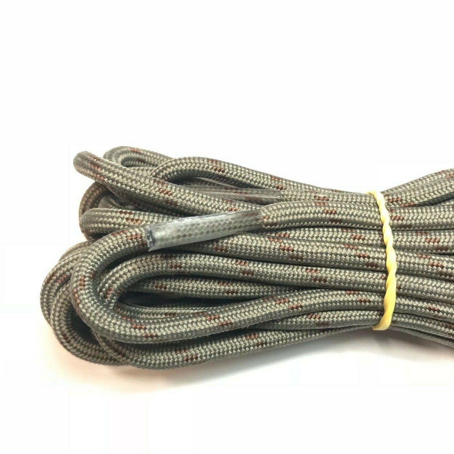 Heavy duty yellow brown round boot laces shoelaces for hiking work boots shoes