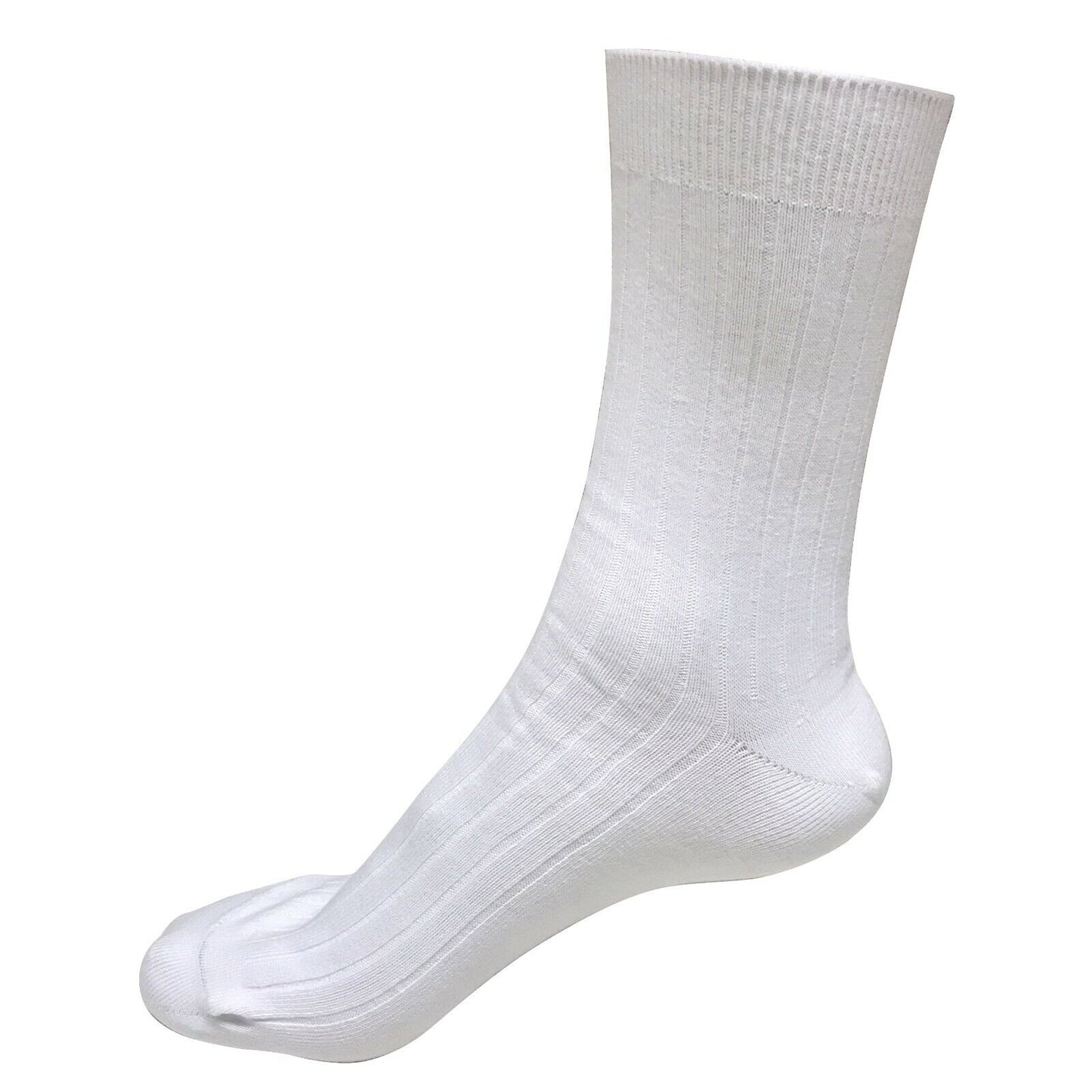 1pair 98% Cotton Mens Comfortable Casual Crew Dress Socks Mid Calf Size 9-11