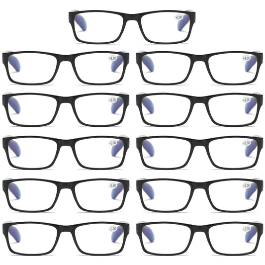 11 PK Unisex Anti Blue Light Reading Glasses Spring Hinge Readers for Men Women