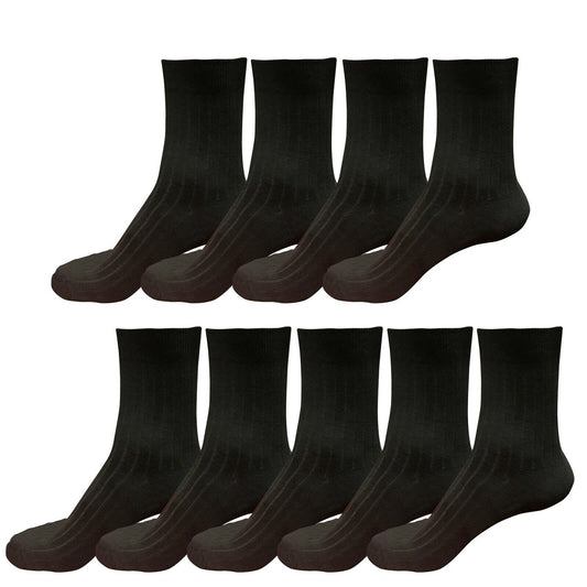 Lot 9 pairs Mens Classic Fashion Cotton Casual Solid Crew Dress Socks Size 6-10