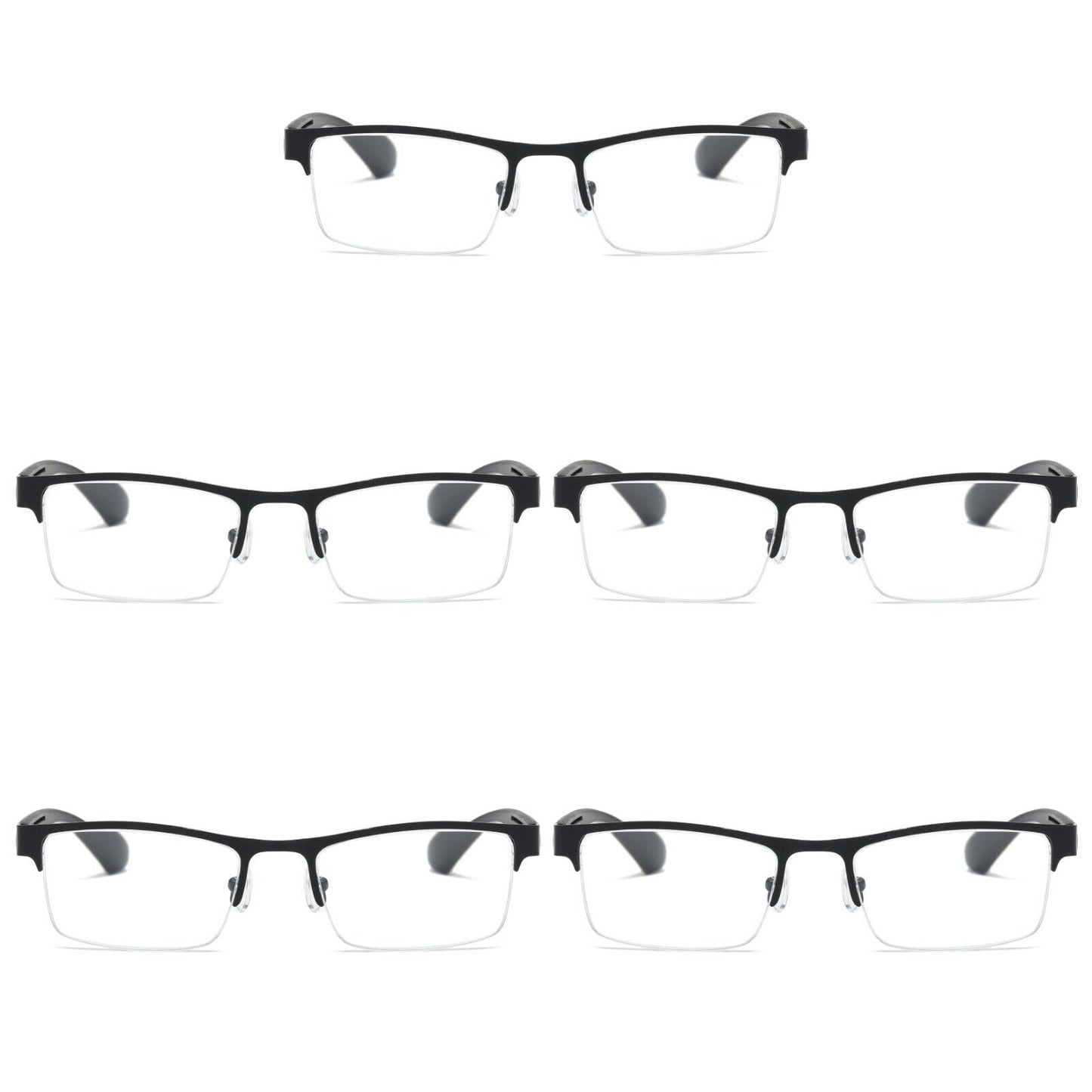 5 PK Men Blue Light Blocker Reading Glasses Anti Blue Light Spring Hinge Readers