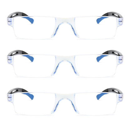 3PK Rimless Unisex Anti Blue Light Reading Glasses Blue Tinted Reader Men Women